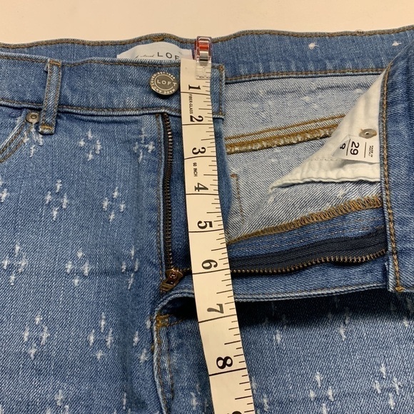 Ann Taylor Loft Blue Distressed Denim Jean Shorts Blue Wash Size 8/29 - Picture 12 of 13